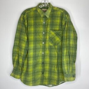 Vintage Saugatuck Green Cotton Button Up Shirt Size Small